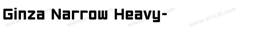 Ginza Narrow Heavy字体转换